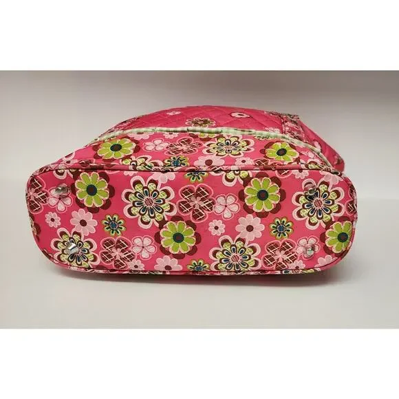 Gigi Olivia Pink Floral Zippered Handbag Purse Tote/Diaper Bag - Picture 3 of 8